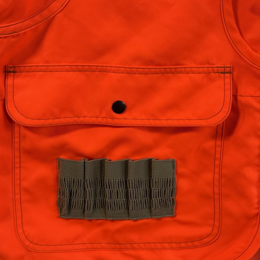 Gamehide Hunting Vest Adult Large Blaze Orange Shell Holder Zip Front Men - Picture 6 of 14